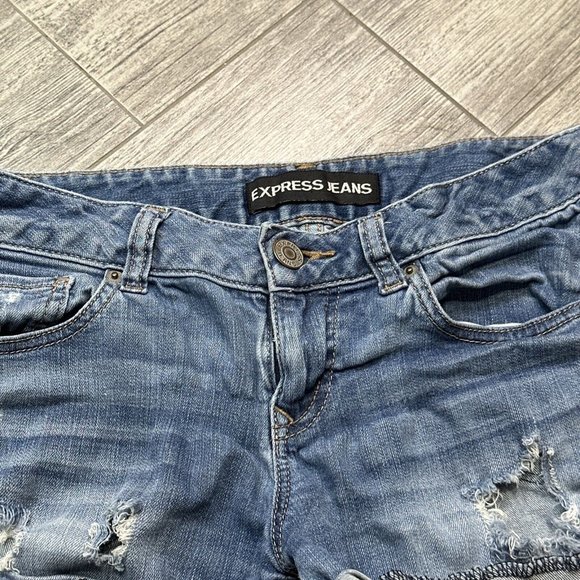 Express Jeans Women Shorts Size 2 Blue - Picture 4 of 7